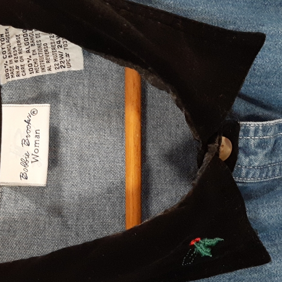 Vintage Bobbie Brooks denim button down top. Size 26W/28W - Picture 9 of 14